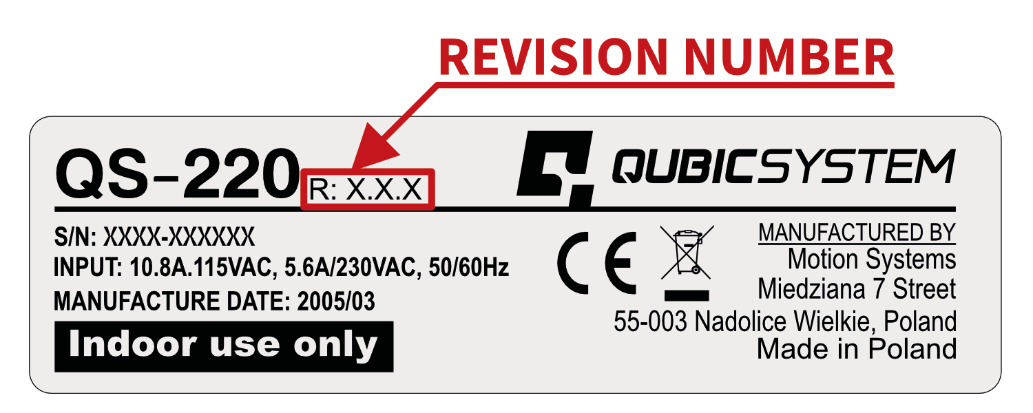 checkrevision qubic system revision